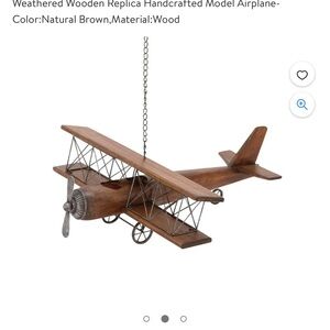 Vintage Wooden Airplane Hanging Decor